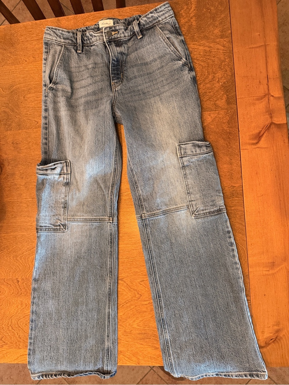 KanCan Light Blue Carpenter Jeans with Cargo Pockets